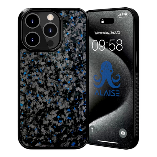 Серия Blue Fragment ALAISE™ | Кованое углеродное волокно | Чехол для iPhone | MAGSAFE